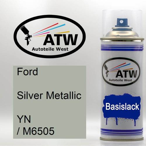 Ford, Silver Metallic, YN / M6505: 400ml Sprühdose, von ATW Autoteile West.